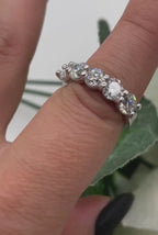White Gold Five Stone Diamond Wedding Band