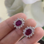 14K White Gold 3.63ct Ruby with 1.20ct in Diamonds. RDER048 IJJJ