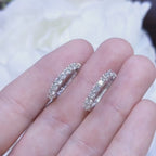 14KT White Gold Diamond Hoop Earrings – 1.10CT Total Diamond Weight | DIER148