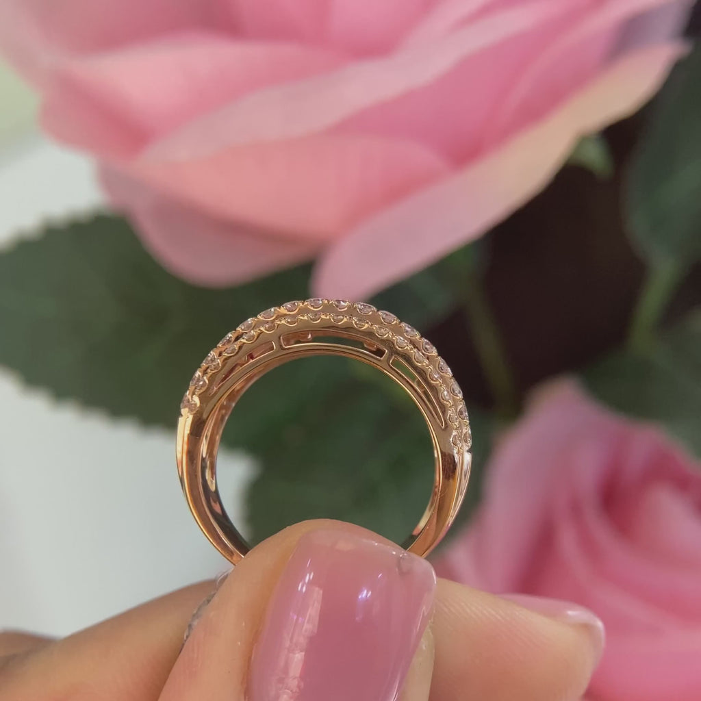 18K Rose Gold Emerald Cut Ruby & Diamond Ring – 2.74CT Ruby / 1.25CT Diamonds | RDR007