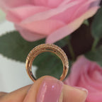 18K Rose Gold Emerald Cut Ruby & Diamond Ring – 2.74CT Ruby / 1.25CT Diamonds | RDR007