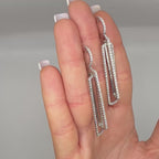 14K White Gold Diamond Earrings – 2.96CT PJE5122-008