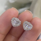 14K White Gold Heart Shape Diamond Stud Earrings 0.45CT – PJE477-13014 TLT