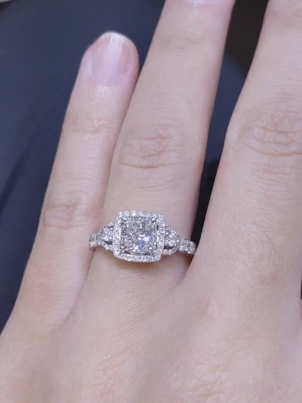 Clarity Enhanced Center Diamond Engagement Ring