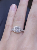 Clarity Enhanced Center Diamond Engagement Ring