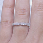 0.29 CT Round Diamond 14K White Gold Band