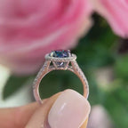 Platinium  2.37ct Blue Diamond with 0.70ct Diamonds on the sides. RDER099 IGJJ GNJJ