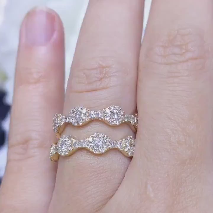 1.00 CT Round Diamond Band Stackable Ring