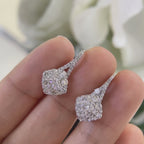 14K White Gold Diamond Earrings 2.10CT  DIER02 IIJJ