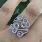 18K White Gold Diamond Ring – 2.03CT Total Diamonds | DR040