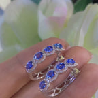 14K White Gold 1.88ct Sapphire Earrings with 0.31 diamonds DCE13551-20. SNJ